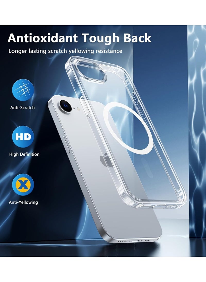 ACLIX iPhone 16e 2025 Case, Compatible with MagSafe, Shockproof  Protection, TPU, Magnetic Case for iPhone SE, Classic Hybrid Case , Clear - Image 2